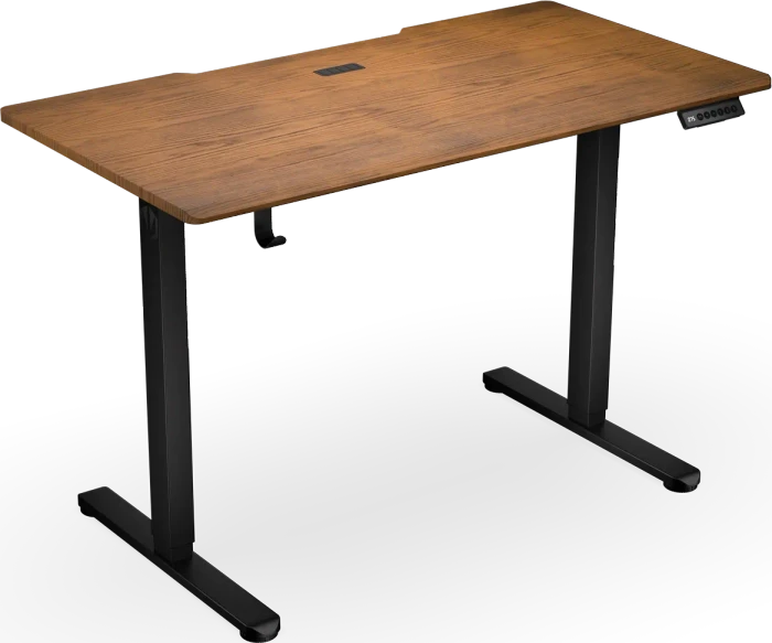 Endorfy Atlas S Electric elektrisch höhenverstellbarer Sitz-Steh-Schreibtisch 114x60cm Dark wood/schwarz