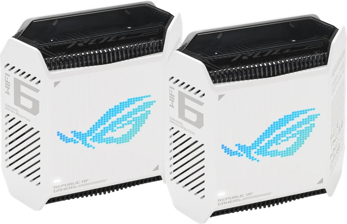 ASUS ROG Rapture GT6, AX10000, weiß, Router und Repeater Set, 2er-Bundle