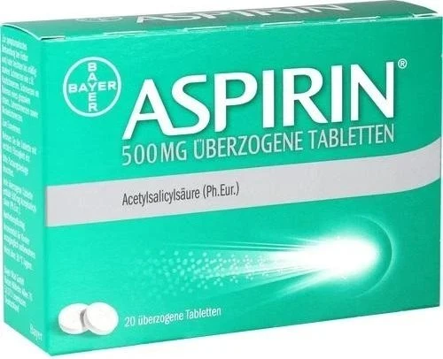 Bayer Aspirin 500mg überzogene Tabletten, 20 Stück