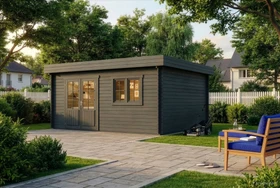 Alpholz Gartenhaus Spree-28B 520x420cm grau