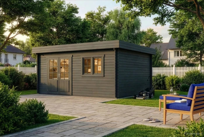 Alpholz Gartenhaus Spree-28B 520x420cm grau