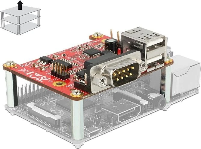 DeLOCK Pi USB 2.0/RS-232 I/O Modul (62649) – Bild 2 von 4
