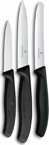Victorinox SwissClassic Gemüsemesser-Set mit Schäler schwarz, 3-tlg.
