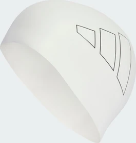 adidas Logo Badekappe weiß/schwarz