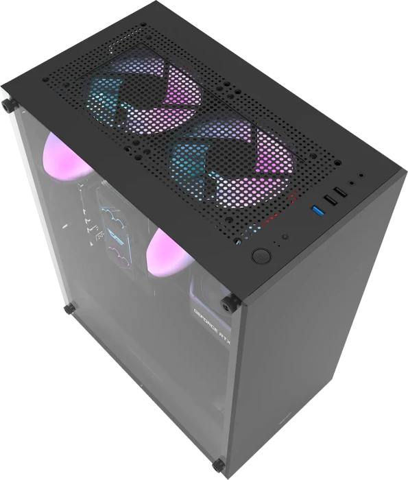 DarkFlash DK100 Black, Glasfenster