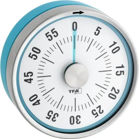 TFA Dostmann Puck Kitchen Timer Eieruhr analog türkis