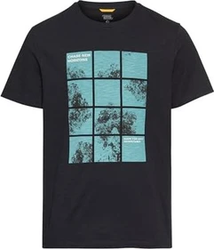 Camel Active Print Organic Cotton T-Shirt kurzarm dunkelblau (Herren)