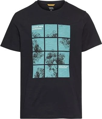 Camel Active Print Organic Cotton T-Shirt kurzarm dunkelblau (Herren)