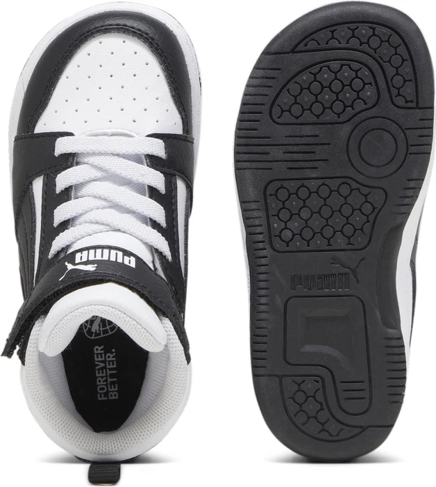 Puma Rebound V6 Mid puma white/puma black/shadow gray (Junior)