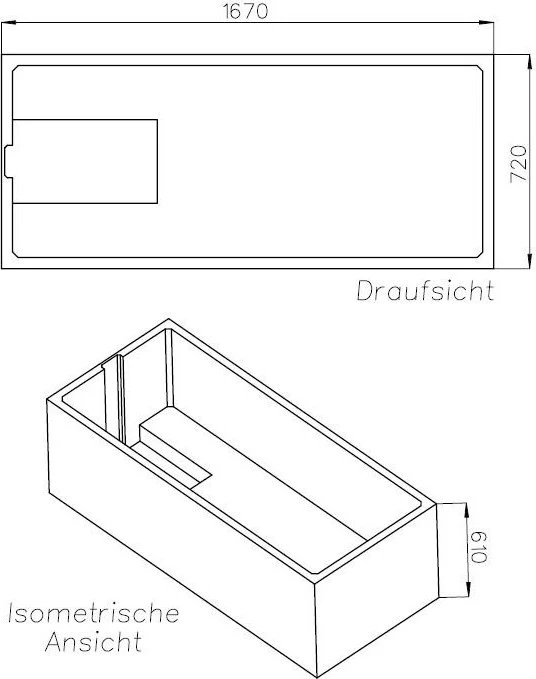 Schedel Wannenträger 170x75cm