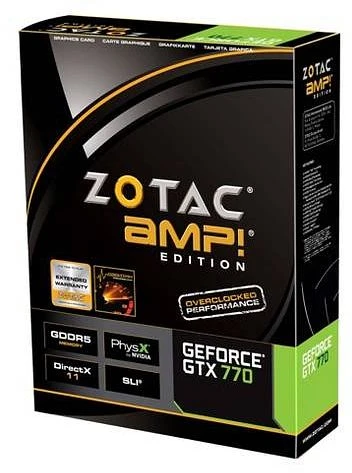 Zotac GeForce GTX 770 AMP!, 4GB GDDR5, 2x DVI, HDMI, DP