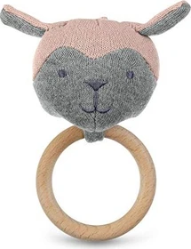 Sterntaler Holz Greifling GOTS Strick-Spielfigur Schaf rosa