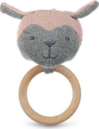 Sterntaler Holz Greifling GOTS Strick-Spielfigur Schaf rosa