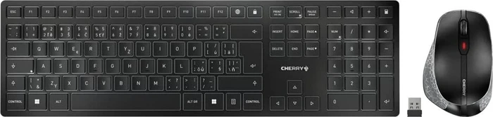 Cherry DW 9500 Slim schwarz/grau, USB/Bluetooth, CZ/SK