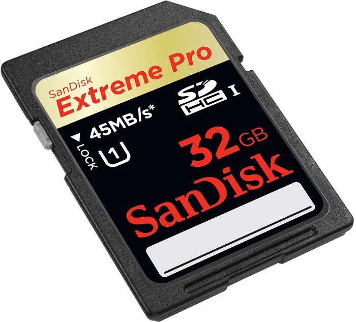 SanDisk Extreme PRO R45/W45 32GB, UHS-I, Class 10
