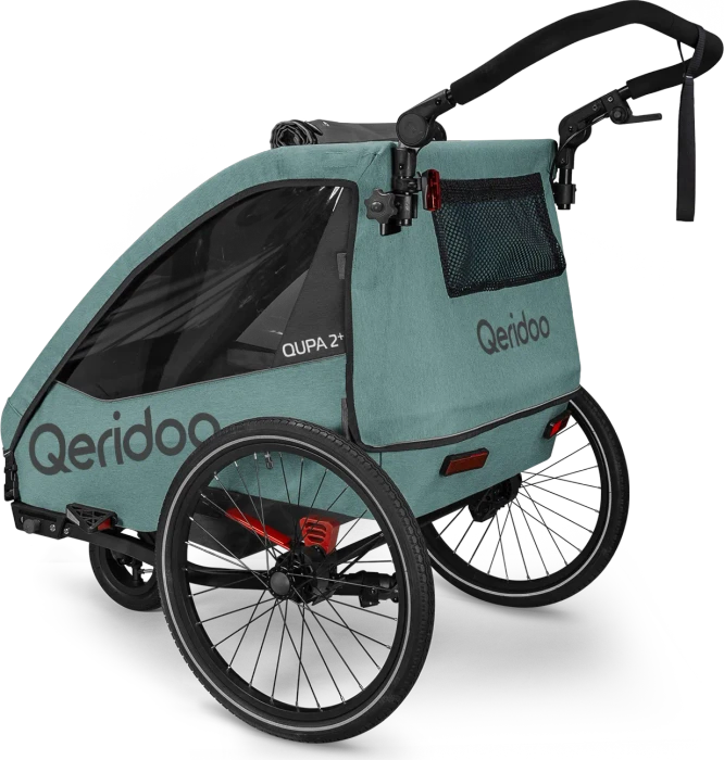Qeridoo QUPA 2 Plus Fahrradanhänger mineral blue (Modell 2024)