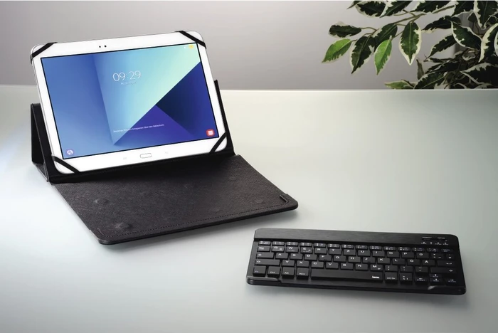 Hama KEY4ALL X3100 Tastatur mit Tablet-Tasche, schwarz, Bluetooth, DE
