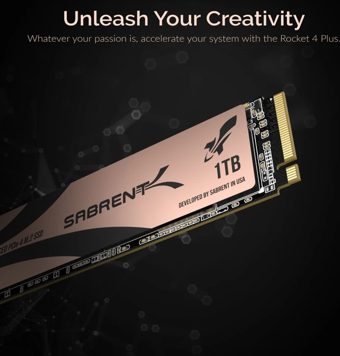 Sabrent Rocket 4 Plus 1TB, M.2 2280 / M-Key / PCIe 4.0 x4