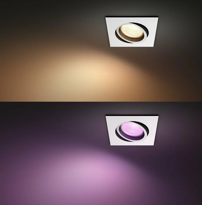 Philips Hue White and Color Ambiance Centura Einbauleuchte eckig weiß