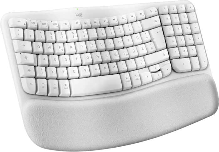 Logitech Wave Keys for Mac, Grauweiß, Logi Bolt, USB/Bluetooth, DE