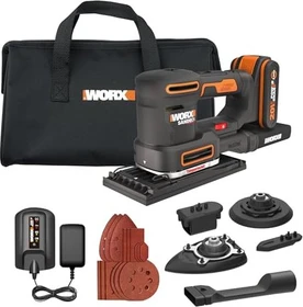 Worx 20V PowerShare Akku-Multischleifer inkl. Tasche + Akku 2.0Ah + Zubehör