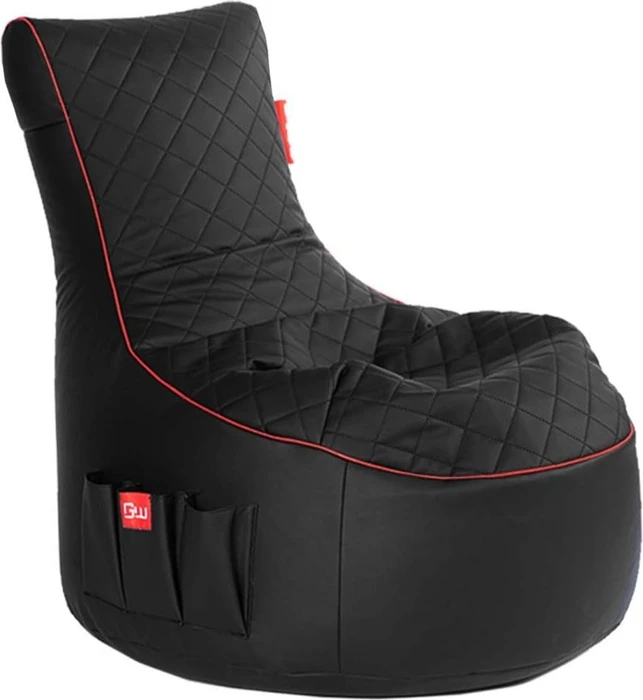 Gamewarez Gaming Sitzsack Classic Crimson Hurricane, schwarz/rot