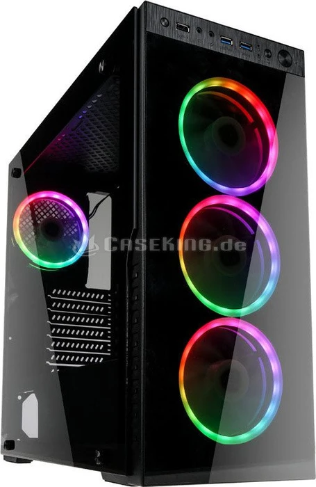 Kolink Horizon RGB, schwarz, Glasfenster