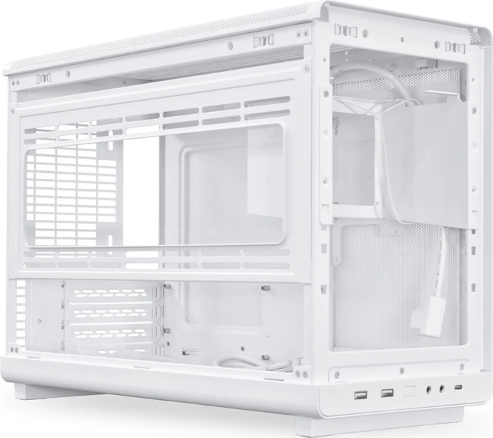 Lian Li DAN Cases A3-mATX White Wood Edition, Glasfenster