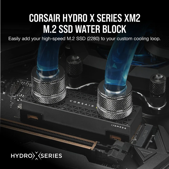 Corsair Hydro X Series XM2 M.2 SSD Water Block - Black