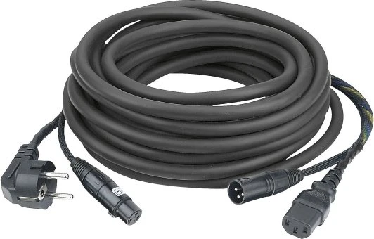 DAP Audio FP08 - Schuko/XLR F - IEC/XLR M, blau
