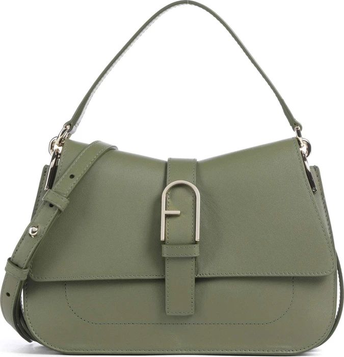 Furla Flow M Schultertasche avocado