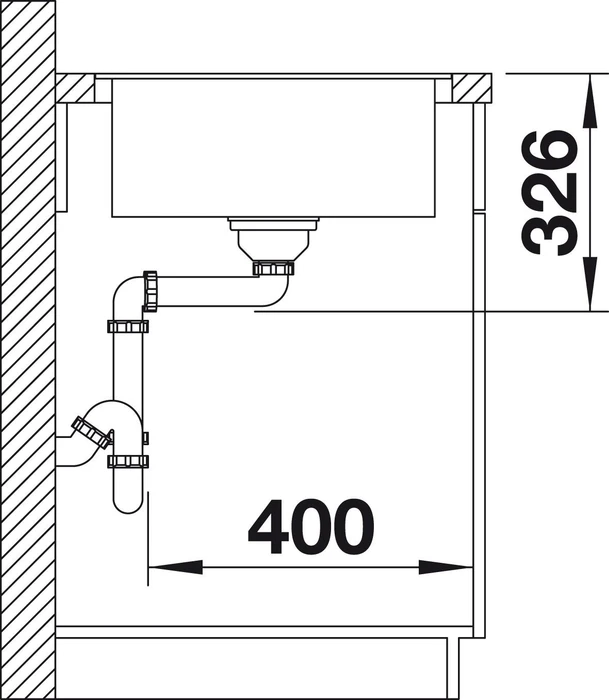 Blanco Metra 5 S-F Becken reversibel mit Ablauffernbedienung anthrazit