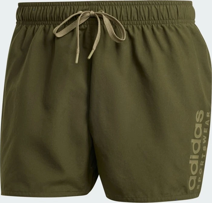adidas Essentials Logo CLX Badeshorts night cargo/olive strata (Herren)