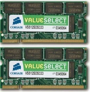 Corsair ValueSelect SO-DIMM 1GB Kit, DDR2-667, CL5