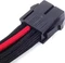 SilverStone PP07-PCIBR, 6/8-Pin PCIe Verlängerung 250mm, sleeved schwarz/rot Vorschaubild