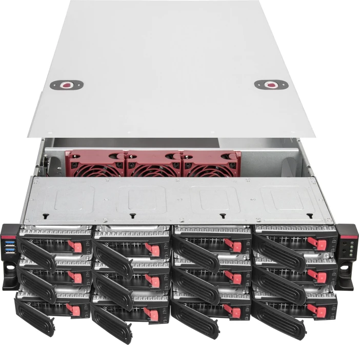 SilverStone RM22-312, Rackmount Storage, grau/schwarz, 2HE