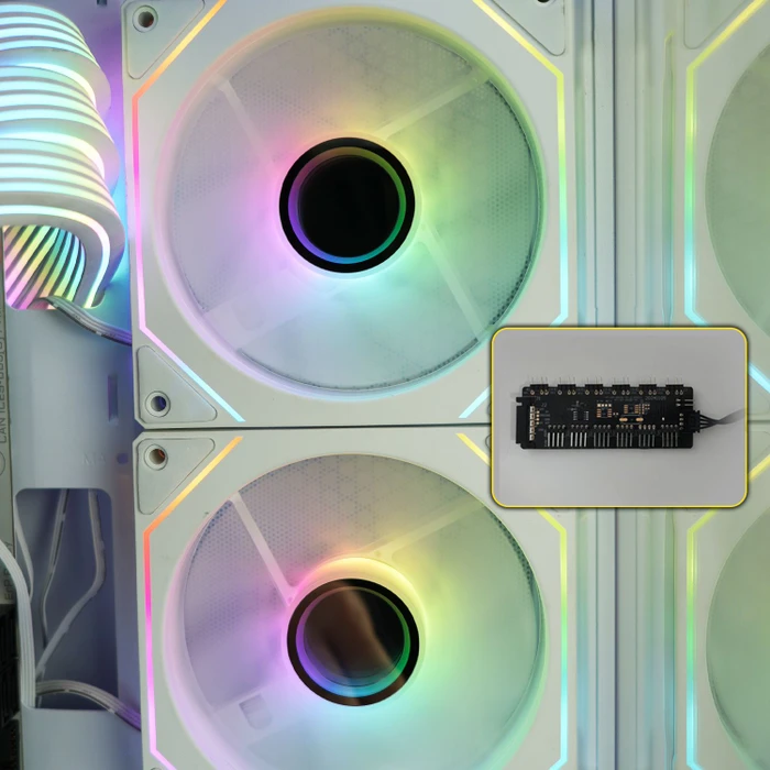 Zalman Chronix V2 White, weiß, Glasfenster