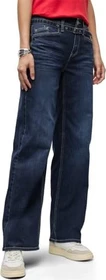 Street One Wide Leg mit Gürtel Jeans dark blue washed (Damen)