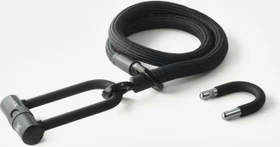 tex-lock eyelet U/X-Lock 120cm Textilschloss, Schlüssel onyx black