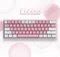 Redragon K617 Fizz, 60%, rosa/weiß, LEDs RGB, hot-swap, Outemu Red, USB, US Vorschaubild