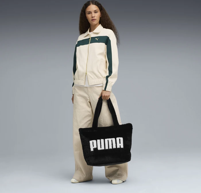 Puma UP Faux Fur Teenager Shopper puma black