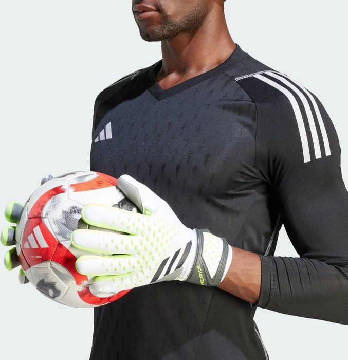 adidas Predator League Torwarthandschuhe white/lucid lemon/black