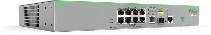 Allied Telesis CentreCOM FS980M Desktop Managed Switch, 8x RJ-45, 1x RJ-45/SFP, 150W PoE+