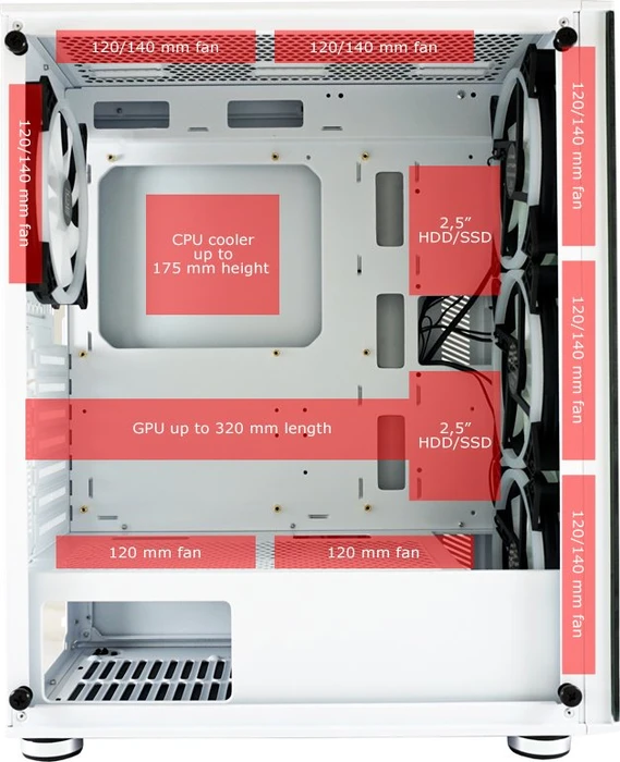 LC-Power Gaming 803W Lucid_X, Glasfenster