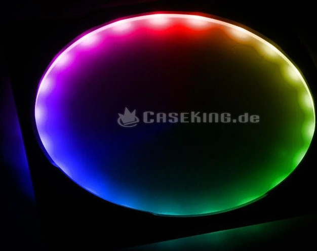 Phanteks Halos Lux Digital RGB LED 140mm Rahmen, Aluminium grau