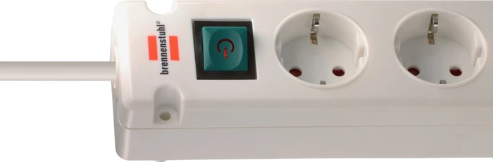 Brennenstuhl Bremounta mit Schalter, 5-fach, 2x USB, 3m, weiß