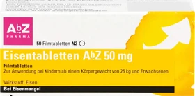AbZ Eisen 50mg Tabletten, 50 Stück