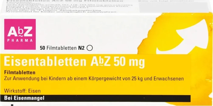 AbZ Eisen 50mg Tabletten, 50 Stück
