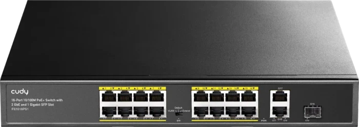 Cudy FS10 Rackmount Switch, 18x RJ-45, 1x SFP, 200W PoE+