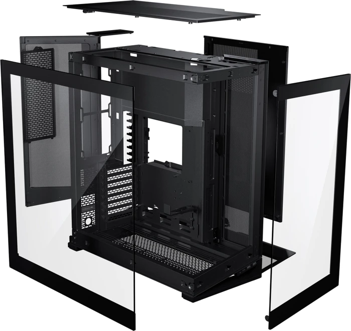 Phanteks NV7 Black, schwarz, Glasfenster
